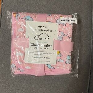 Pink Elephant Little Sleepies Cloud Blanket